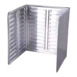 Placa de Protectie pentru Aragaz, Flippy, din Aluminiu, Placa de Protectie Anti Stropi, Pliabila, Usor de Curatat, 32.5 x 84 cm, Gri