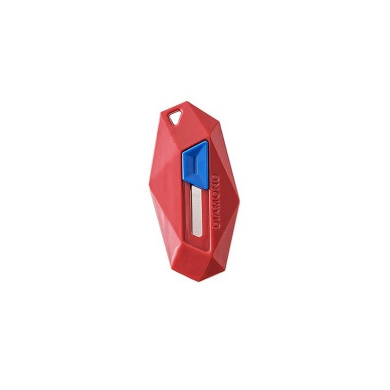 Cutter pentru Cutii, Flippy, Varf Rotunjit si Zimtat, Tip Breloc, 6.5x3.5 cm, Rosu