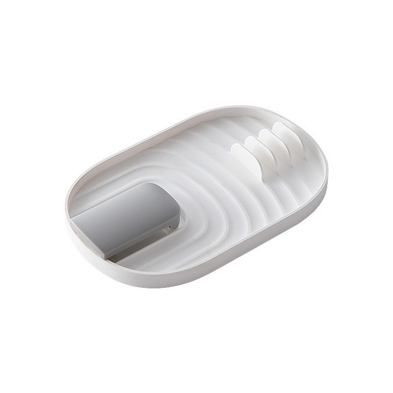 Suport Pliabil, Flippy, pentru Capace, Linguri, Multifunctional, Plasare pe Blatul de Bucatarie, 11.5 x 18 x 2.2 cm, Alb