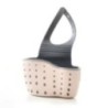Suport Scurgere pentru Burete si Laveta de Vase Bucatarie, Flippy, Roz, Curea Reglabila, Plastic Flexibil, 15x 5x 21cm