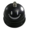 Clopotel Metalic Multifunctional, Flippy, Negru cu Imprimeu Smiley Face, 7.5x7.5x6.5 cm, Receptie, Restaurant, Cafenele