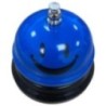 Clopotel Metalic Multifunctional, Flippy, Albastru cu Imprimeu Smiley Face, 7.5x7.5x6.5 cm, Receptie, Restaurant, Cafenele