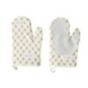 Set 2 manusi cuptor Flippy, manusa de bucatarie,  rezistenta 330 grade, textil si cauciuc, 26.5x18 cm, alb