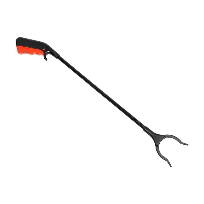 Cleste pentru Colectarea Deseurilor, Flippy, din Metal si Plastic, 60 cm, Fara Maini Murdare, Negru/Rosu