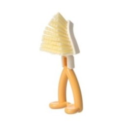 Perie Multifunctionala, Flippy, Pliabila, Triunghiulara, 15 x 3.5 x 5.8 cm, Portocaliu