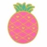 Suport pentru Pahar, Flippy, Model Ananas, din PVC, 12 x 9 cm, Rezistent la Caldura, Roz