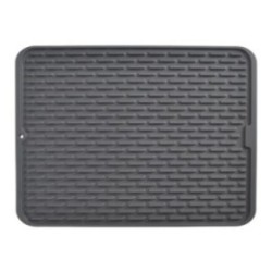Covoras din Silicon pentru Scurgere Vase, Flippy, Uz Casnic, Rezistent la Temperaturi Ridicate, Izolator, 43x32.5 cm, Negru