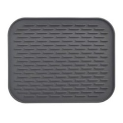 Covoras din Silicon pentru Scurgere Vase, Flippy, Uz Casnic, Rezistent la Temperaturi Ridicate, Izolator, 30x24 cm, Negru