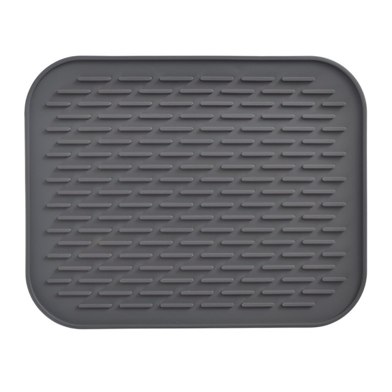 Covoras din Silicon pentru Scurgere Vase, Flippy, Uz Casnic, Rezistent la Temperaturi Ridicate, Izolator, 30x24 cm, Negru