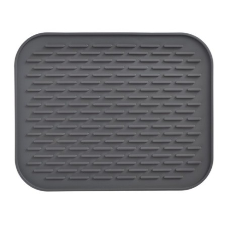 Covoras din Silicon pentru Scurgere Vase, Flippy, Uz Casnic, Rezistent la Temperaturi Ridicate, Izolator, 30x24 cm, Negru